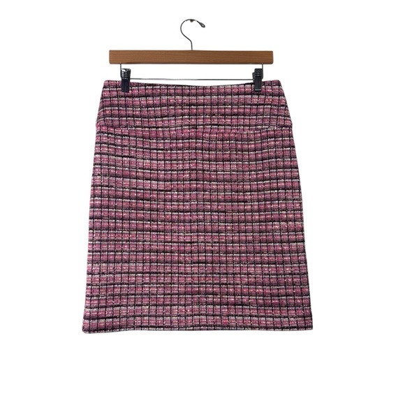 Tahari ASL Tweed Skirt Pencil Pink Lined Zip Career Office Size 4 - Picture 1 of 5